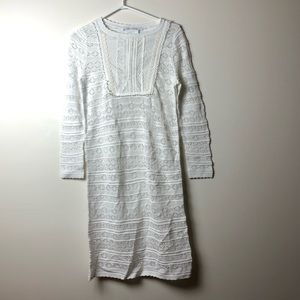 diane von furstenberg white knit dress